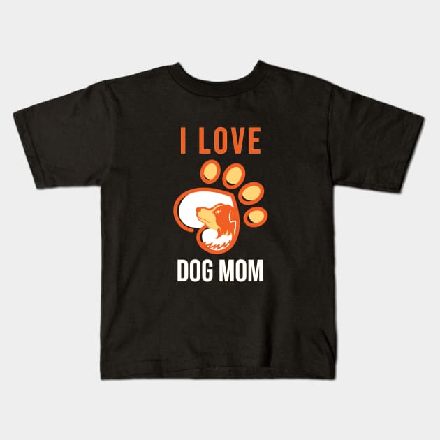 Love Dog Mom Kids T-Shirt by anbartshirts